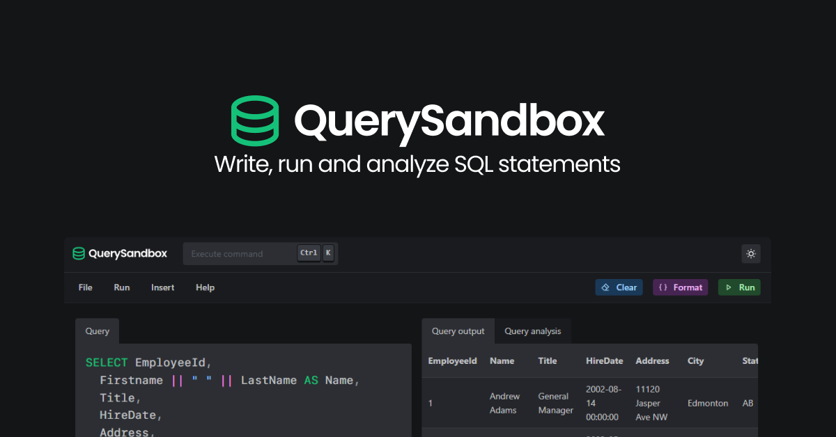 Querysandbox Sql Playground